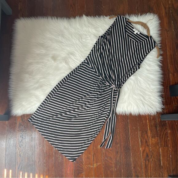 Nine britton Striped Sleeveless Dress Black & Cream NWOT - Picture 2 of 9